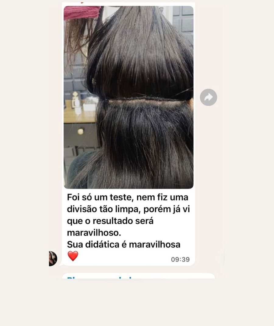 Conversa de aluna elogiando a didática do curso